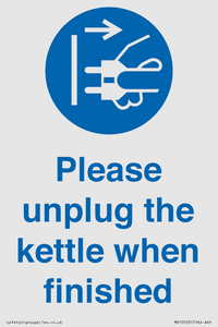 Please unplug the kettle when finished
